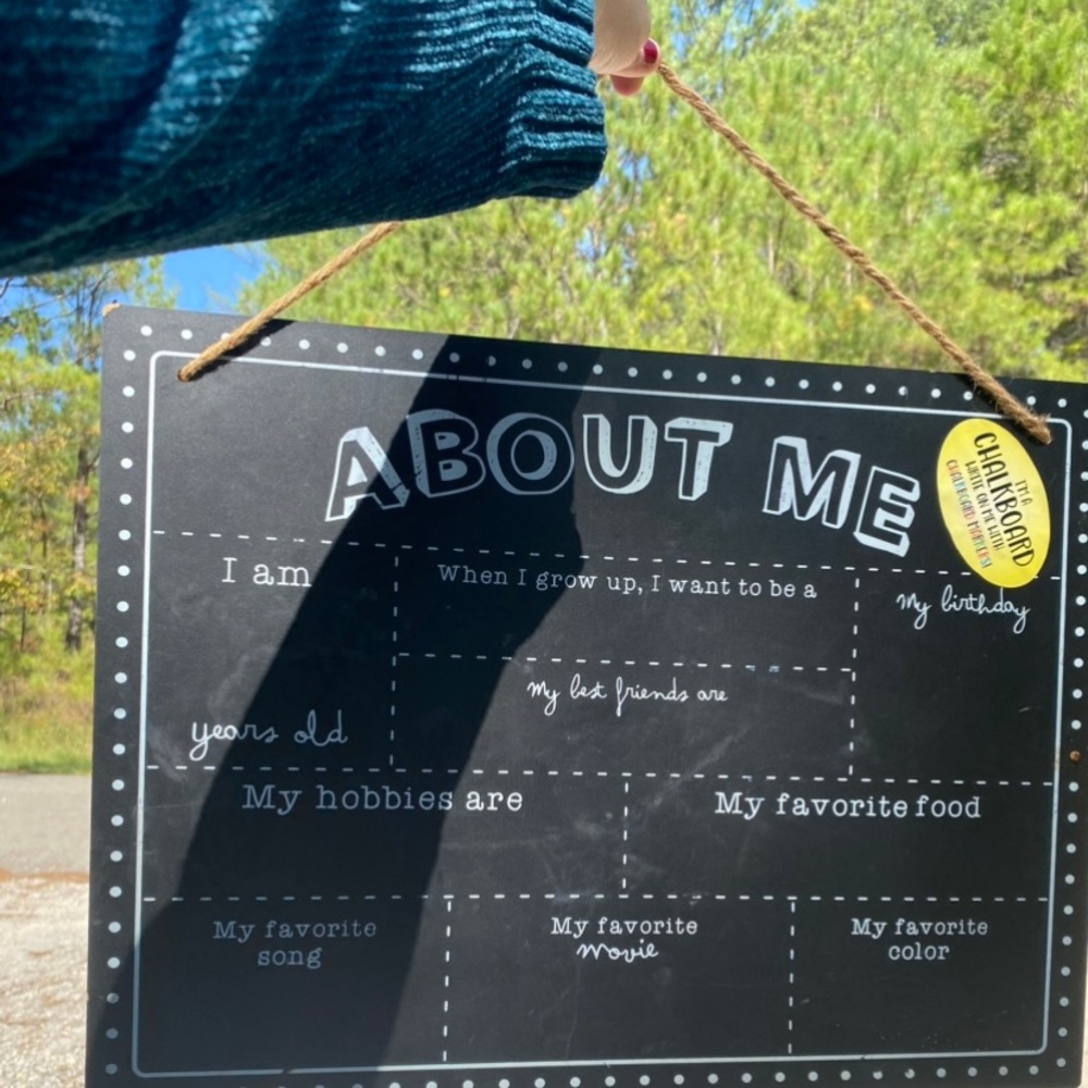 Black About Me Board